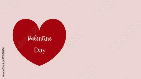 Fototapeta happy Valentine Day wish image on heart background