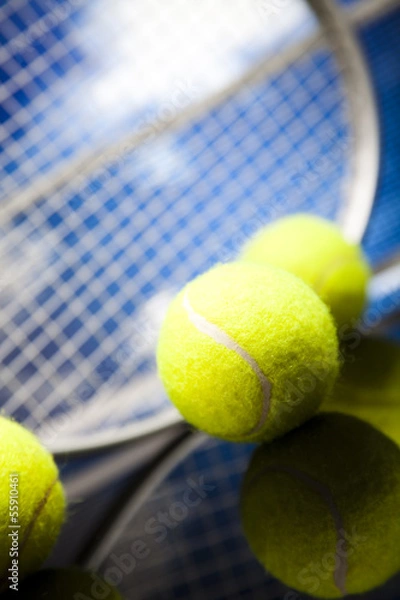 Obraz Tennis racket and balls