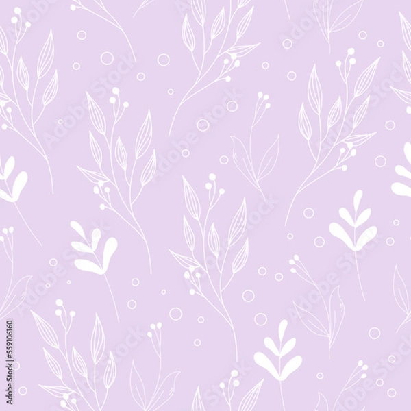 Obraz Delicate pattern with sprigs