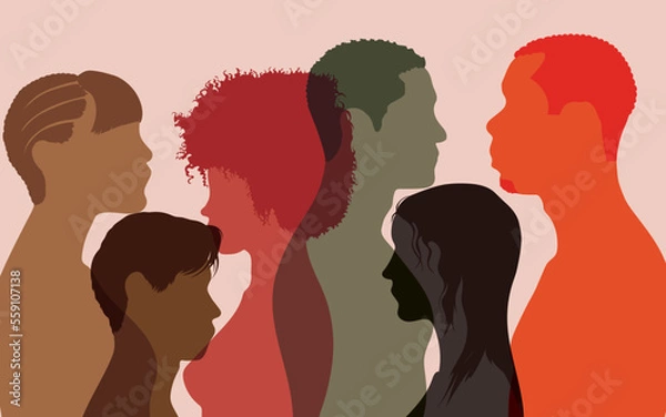 Fototapeta An expression of confidence from a multicultural group. We're a group of confident multiethnic people. It's all about trust and partnership. Success and goals in business.