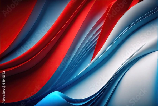 Fototapeta Elegant modern background with smooth lines, lights and 3d shading. Generative AI