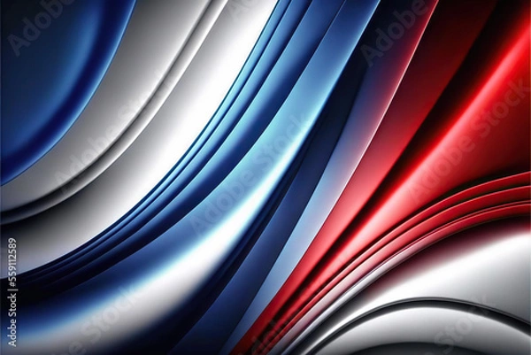 Fototapeta Elegant modern background with smooth lines, lights and 3d shading. Generative AI