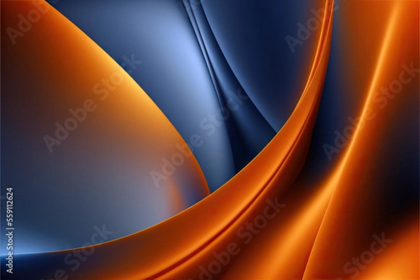 Fototapeta Elegant modern background with smooth lines, lights and 3d shading. Generative AI