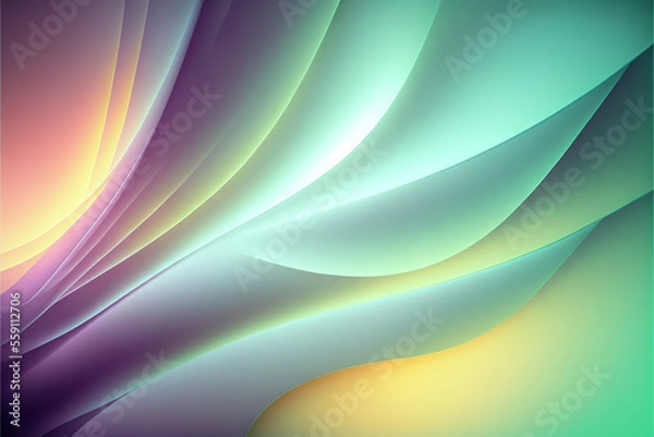 Fototapeta Elegant modern background with smooth lines, lights and 3d shading. Generative AI
