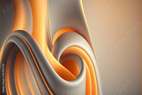 Fototapeta Elegant modern background with smooth lines, lights and 3d shading. Generative AI