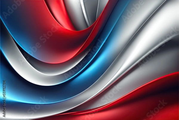 Fototapeta Elegant modern background with smooth lines, lights and 3d shading. Generative AI