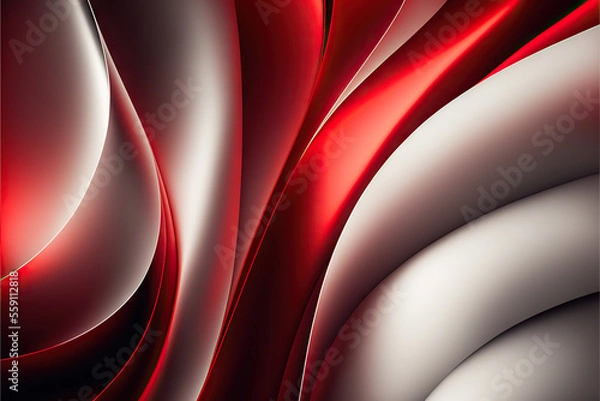 Fototapeta Elegant modern background with smooth lines, lights and 3d shading. Generative AI