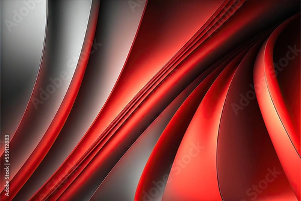 Fototapeta Elegant modern background with smooth lines, lights and 3d shading. Generative AI.