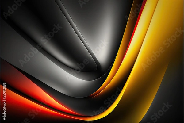 Fototapeta Elegant modern background with smooth lines, lights and 3d shading. Generative AI