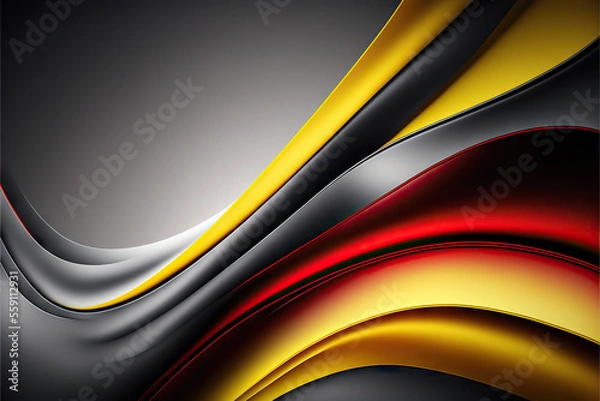 Fototapeta Elegant modern background with smooth lines, lights and 3d shading, Generative AI