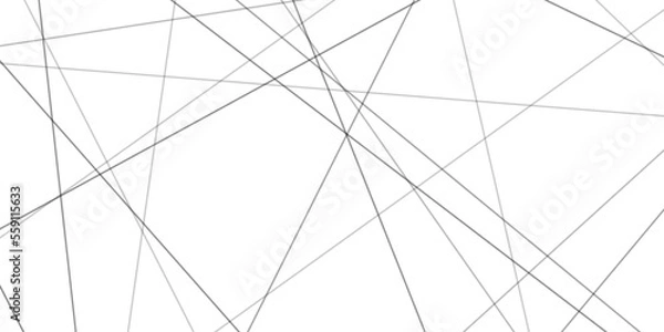 Fototapeta Abstract white background with black lines. Modern and geometric pattern  with  Design print for illustration, texture, textile, wallpaper, background and  diagonal black background . 