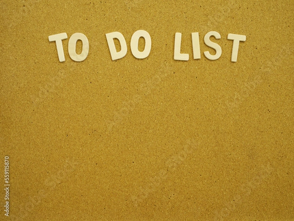 Obraz "To do list" message on wood board and copy space