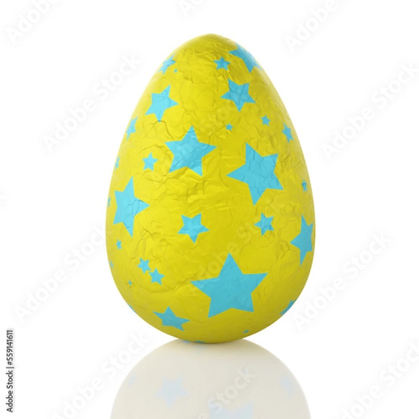 Obraz Yellow and Blue Starred Easter Egg