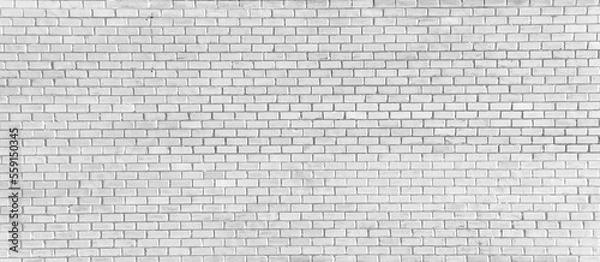 Fototapeta Rough white brick wall texture or background