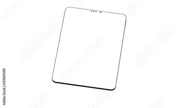 Fototapeta Tablet pc  computer with blank screen 3d