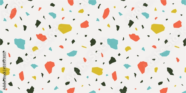 Fototapeta Terrazzo seamless patterns. Terrazzo seamless pattern. Collection of terrazzo pattern. Terrazzo floor pattern
