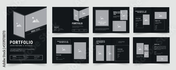 Fototapeta Portfolio Design, or Architecture Portfolio Interior Portfolio