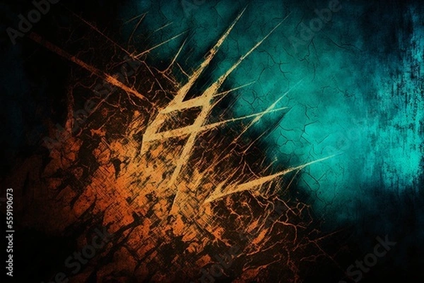 Fototapeta Abstract Grunge Texture Background. Blue and Red division. Generated AI image.	
