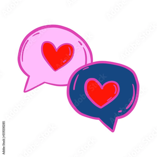 Obraz two hearts on white