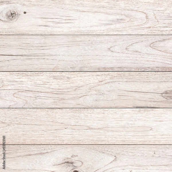Obraz White Wood plank brown texture background