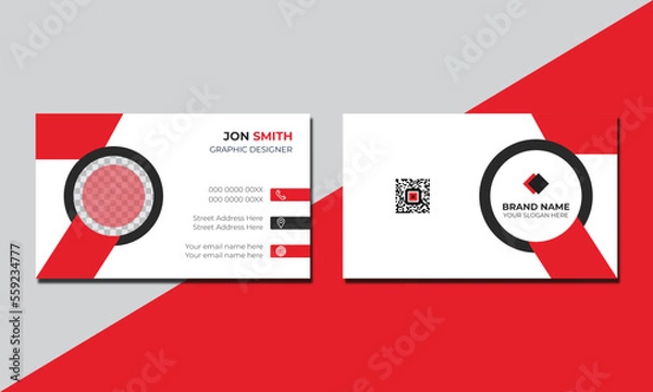 Obraz Creative minimal unique business card design, Horizontal and vertical layout.