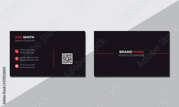 Obraz Creative minimal unique business card design, Horizontal and vertical layout.