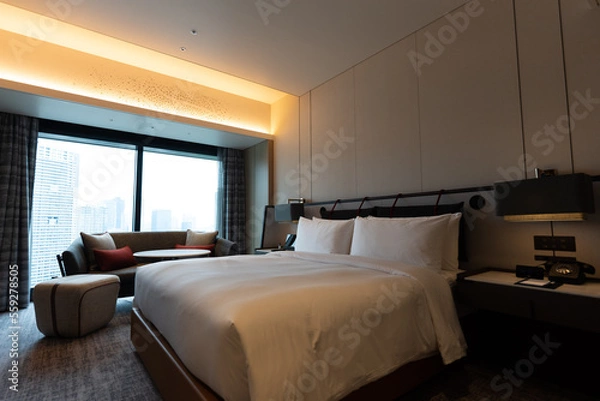 Obraz 東京の高級ホテルの客室