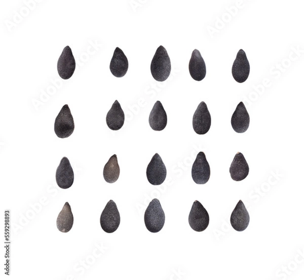 Obraz black sesame isolated on transparent png