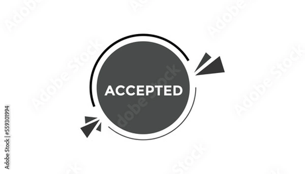 Fototapeta Accepted button web banner templates. Vector Illustration
