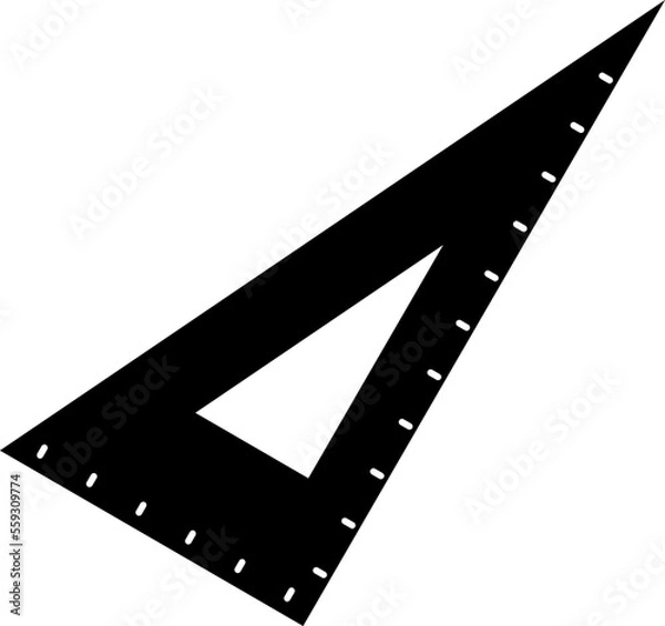 Fototapeta 三角定規のシンプルなイラスト