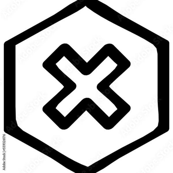 Fototapeta Delete-Abstract Isolated Silhouette Solid Line Icon with delete-abstract, abstract, creative, delete, design, hexagon Infographic Simple Vector Illustration