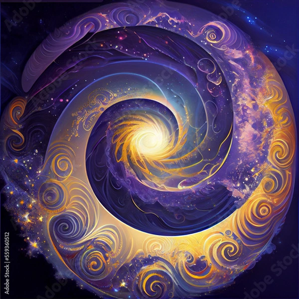 Fototapeta Psychic waves, health, contentment, illuminate the path ahead, spiritual enlightenment - generative ai