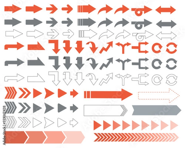 Obraz 矢印セット　赤ver