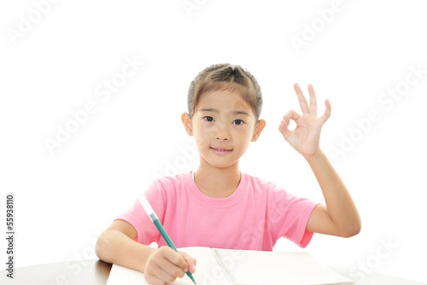 Fototapeta 勉強に励む女の子