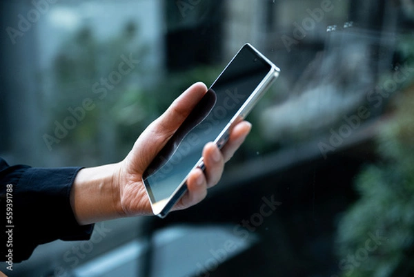 Obraz 手持ち　スマホ