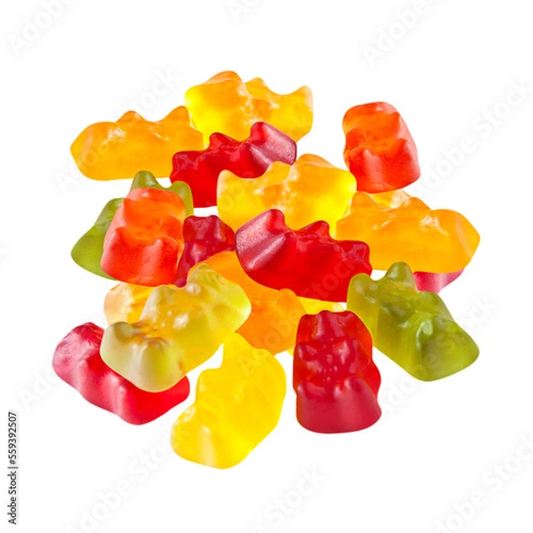 Obraz Gummibärchen und Hintergrund transparent PNG cut out