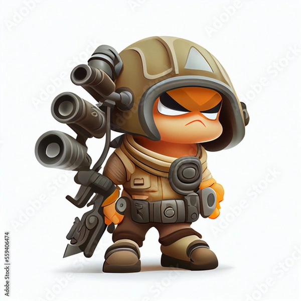 Fototapeta Cartoon character design with computer generated.