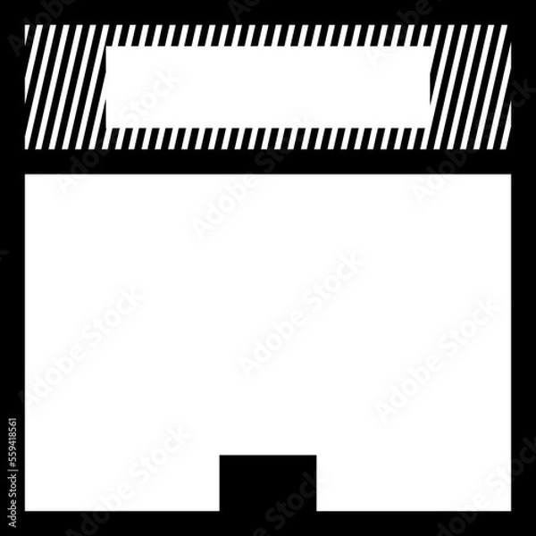 Obraz set of black and white frames