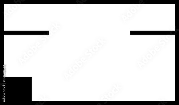 Obraz black and white frame for any text with mark