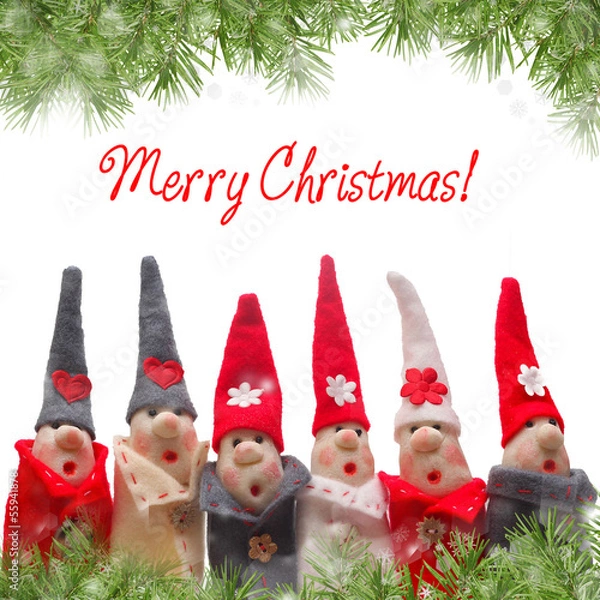 Obraz Christmas Elves decorations. Product made from salt and flour