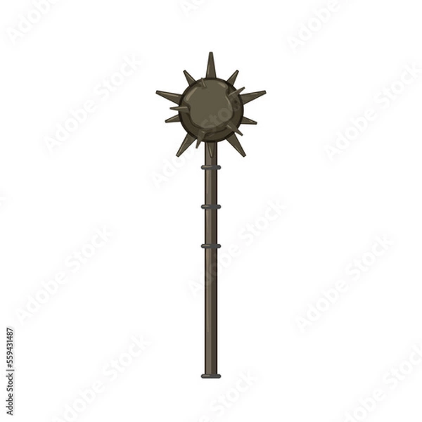 Obraz ancient medieval weapon cartoon. ancient medieval weapon sign. isolated symbol vector illustration
