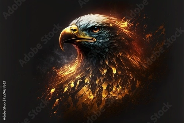 Fototapeta Animals with the power of blazing fire egale