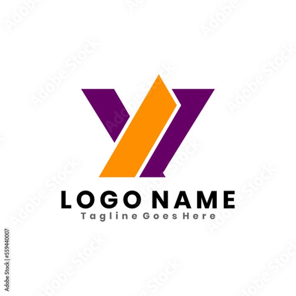 Obraz Modern letter V logo design vector template.