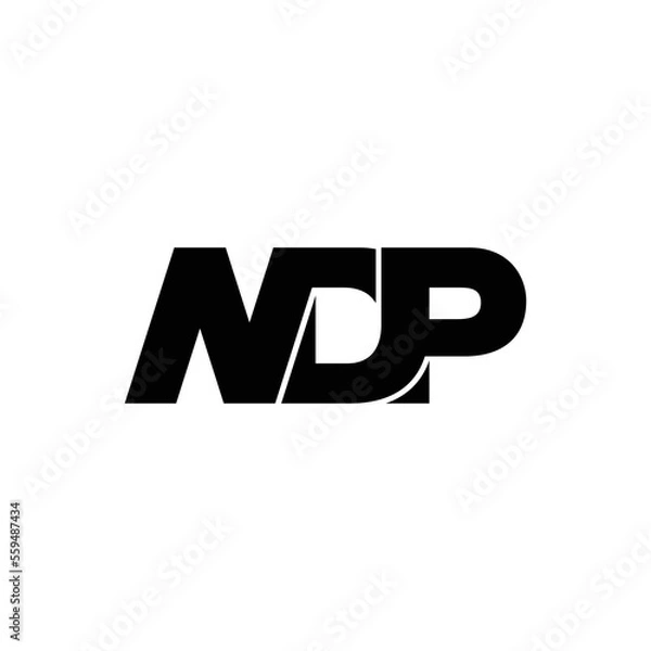 Obraz NDP letter monogram logo design vector