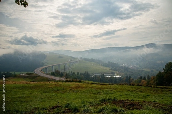 Obraz landscape with fog