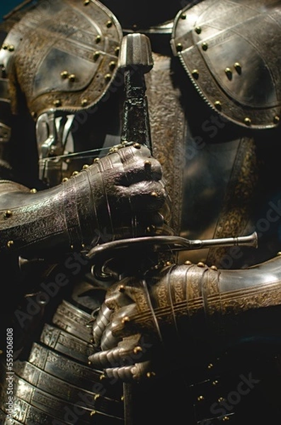 Obraz medieval knight with sword