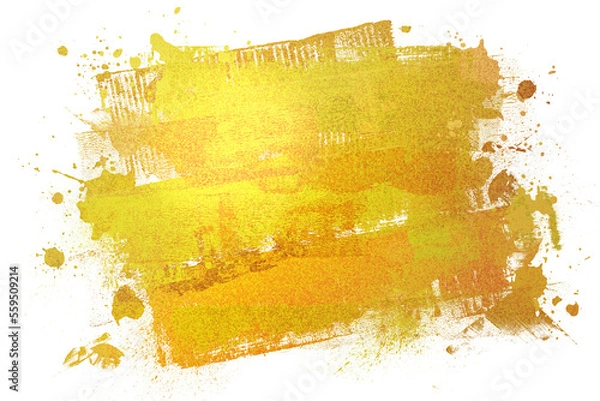 Obraz gold banner, abstract brush stroke