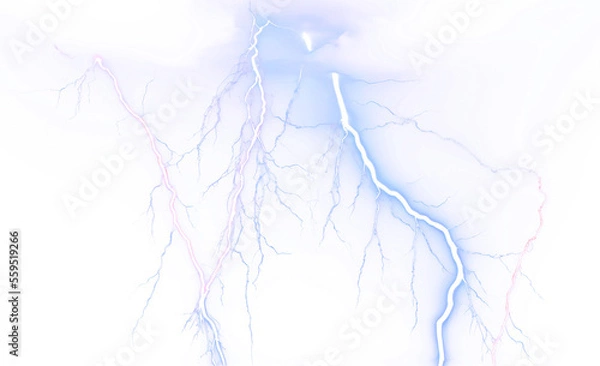 Fototapeta Easy to use real lightning PNG