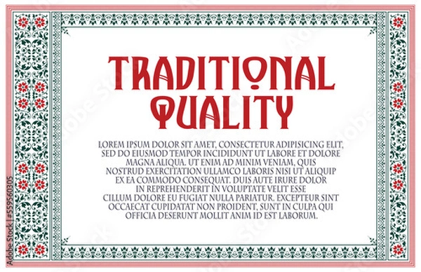 Fototapeta Vector template flyer, invitations or greeting card.