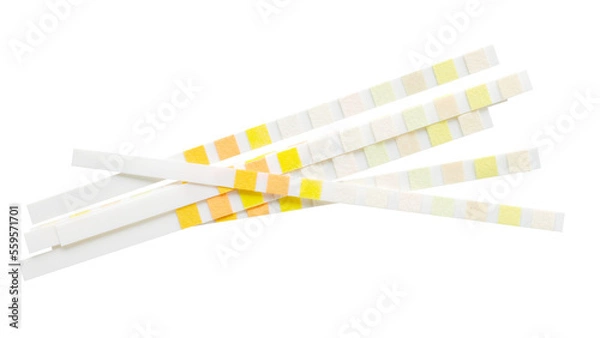 Obraz Ph or medical test strips. Isolated png with transparency